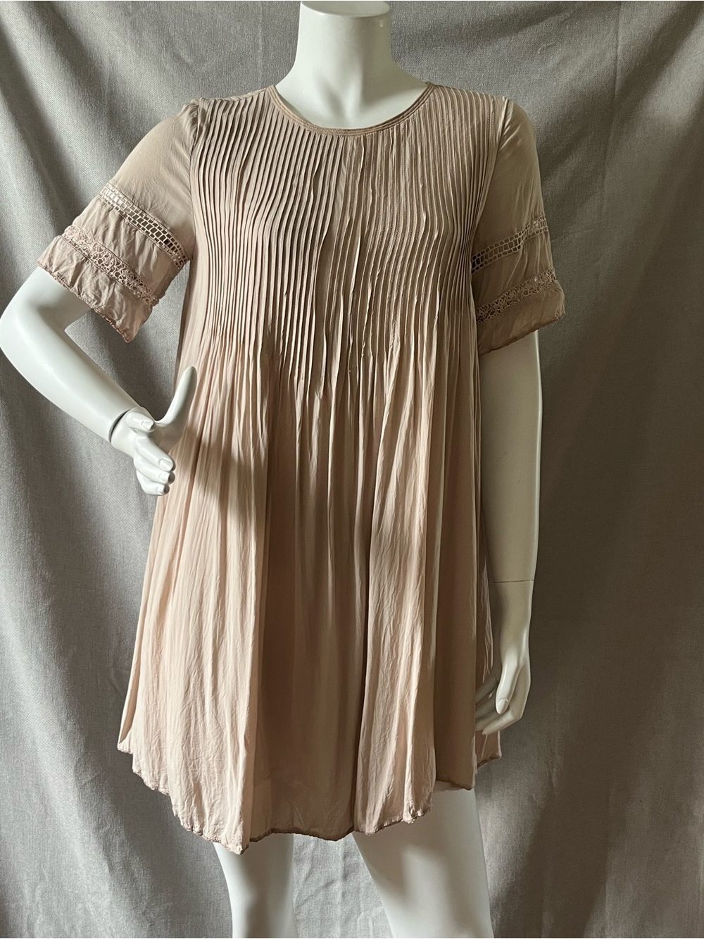 Wilfred Silk Trimmed Baby Doll Dress S